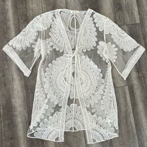Simply Couture Women’s Lace Kimono Swim Cover-up.